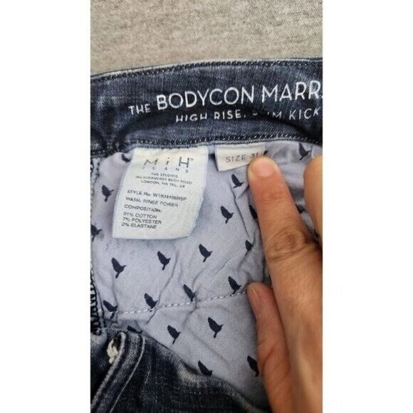 MIH jeans the bodycon marrakesh high-rise slim kick flare jeans Size 31 - Picture 8 of 10